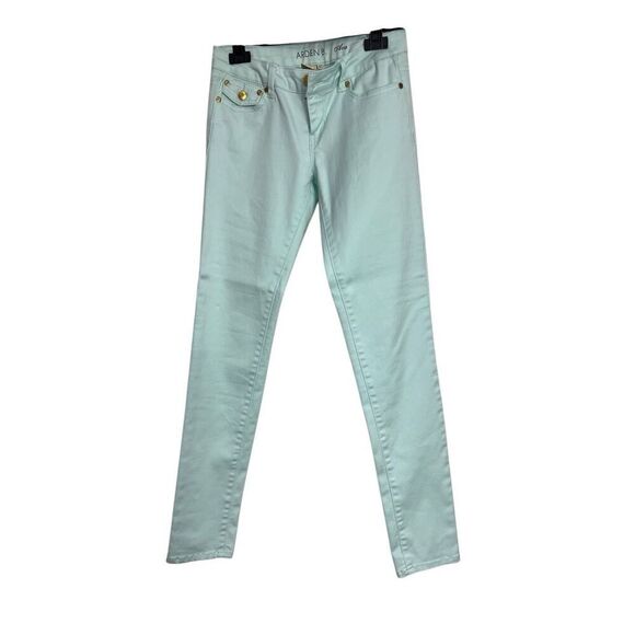 Arden B. Jeans Womens Size 2 Mint Green Ultra Skinny Ankle Low Rise Stretch - Picture 1 of 9